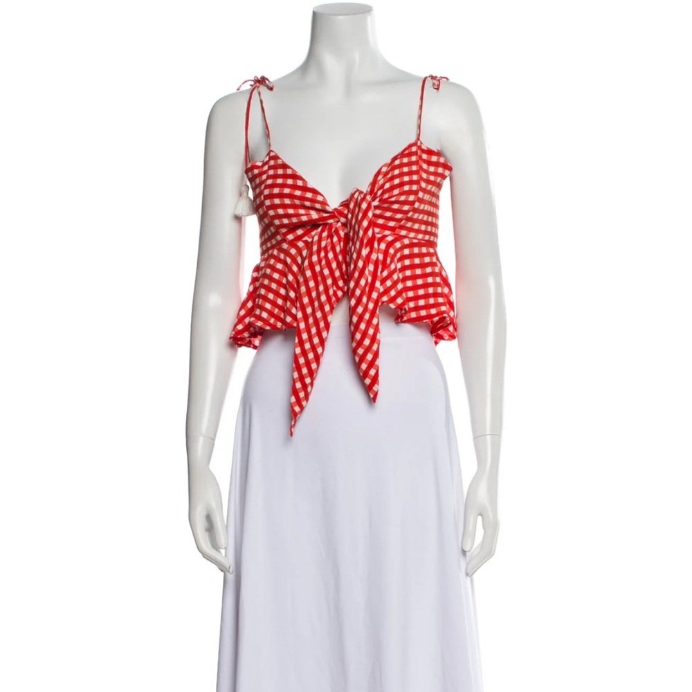 Faithfull the Brand Red Gingham Top
